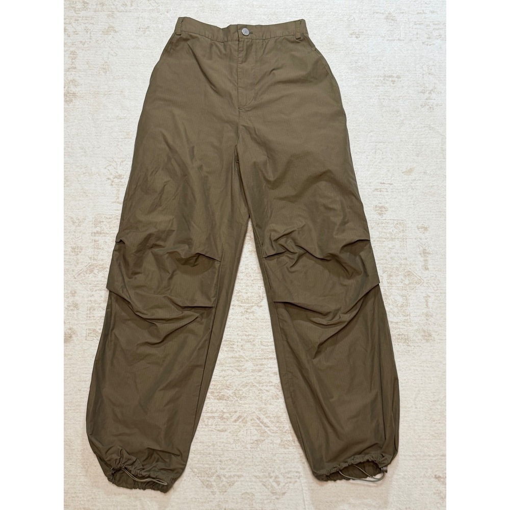 7 For All Mankind Women Olive Green Ripstop Parachute Jogger Pants XS